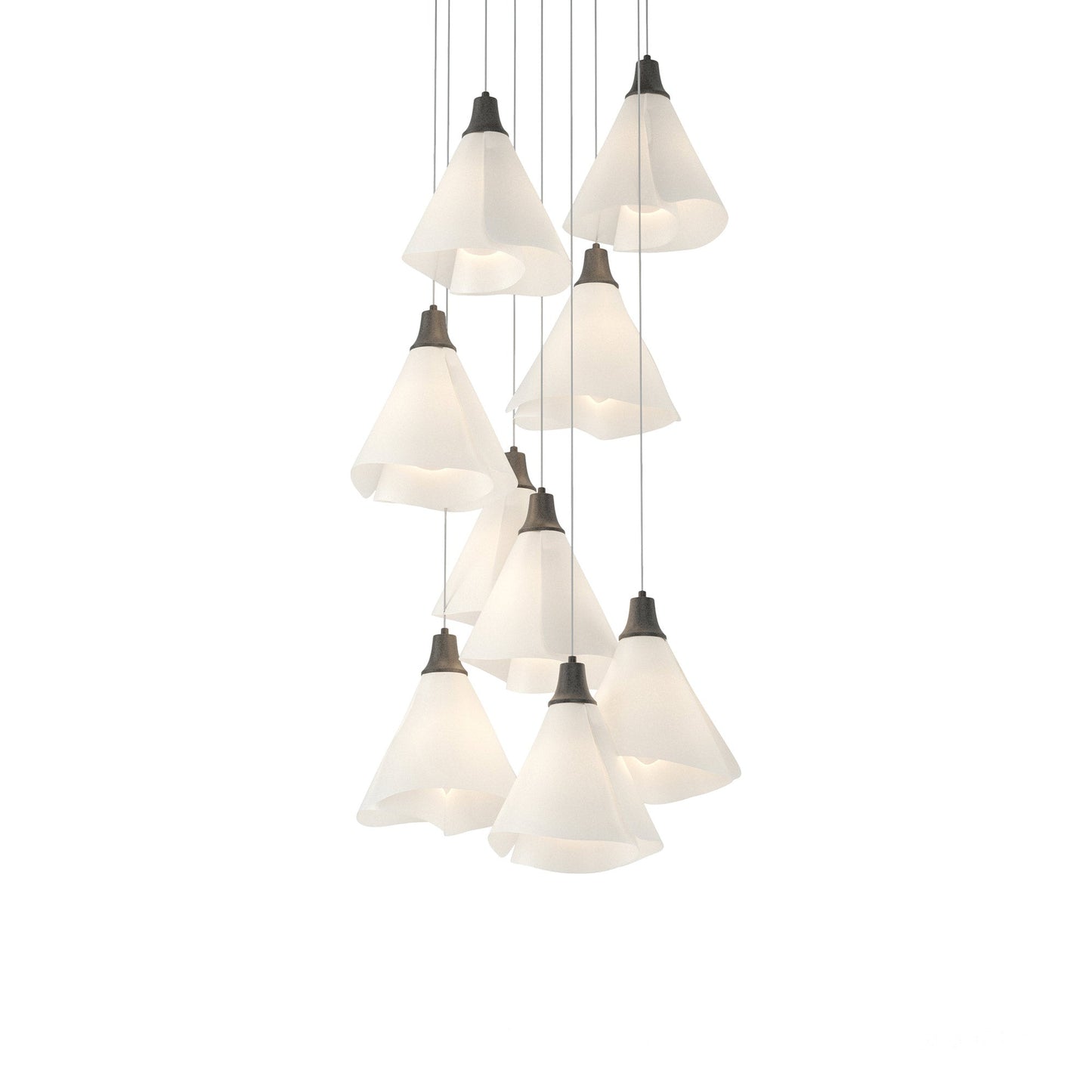 Mobius Round Pendant Light in Natural Iron (Long).