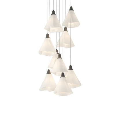 Mobius Round Pendant Light in Natural Iron (Long).