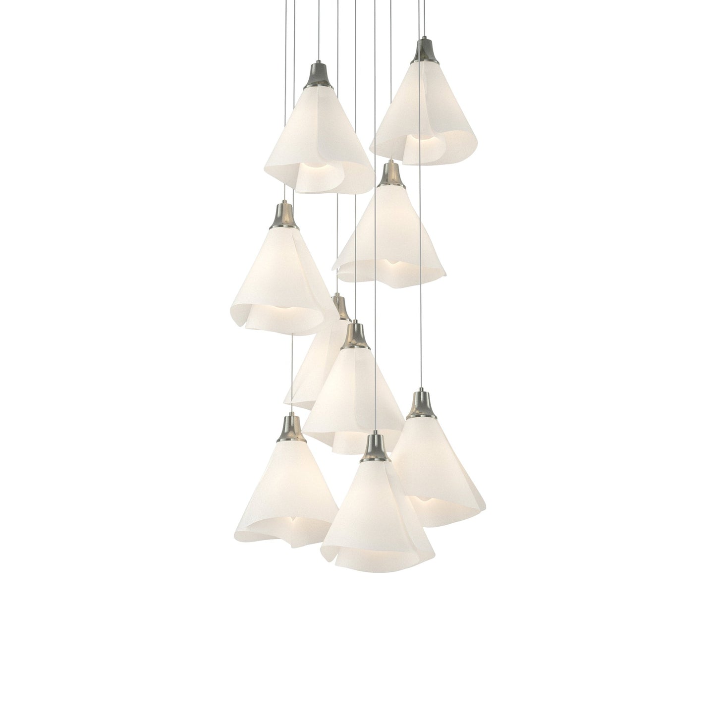 Mobius Round Pendant Light in Sterling (Long).