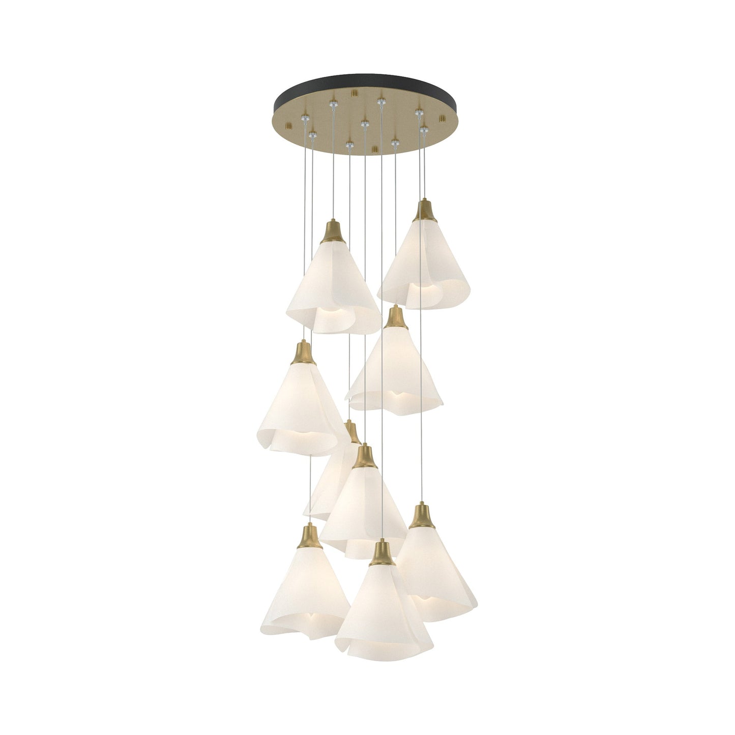 Mobius Round Pendant Light in Modern Brass (Standard).
