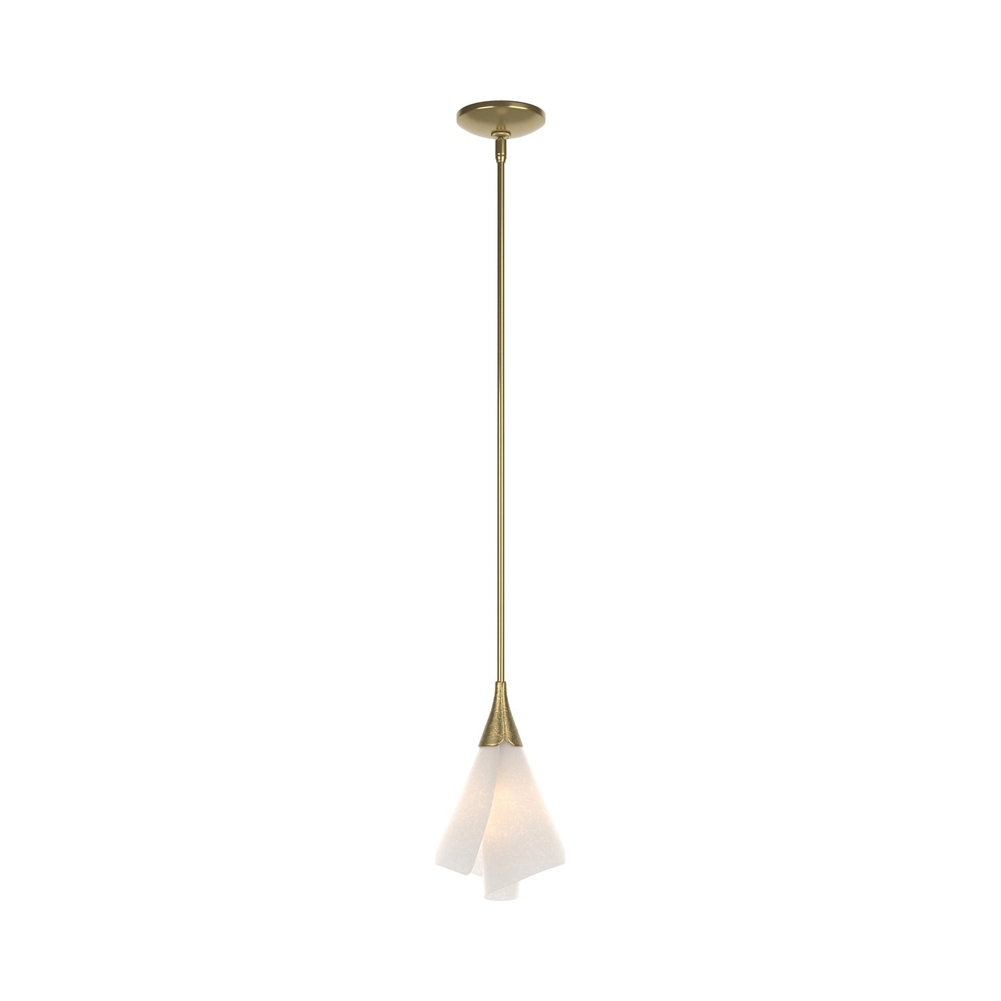 Mobius Single Mini Pendant Light in Modern Brass.