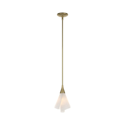 Mobius Single Mini Pendant Light in Modern Brass.