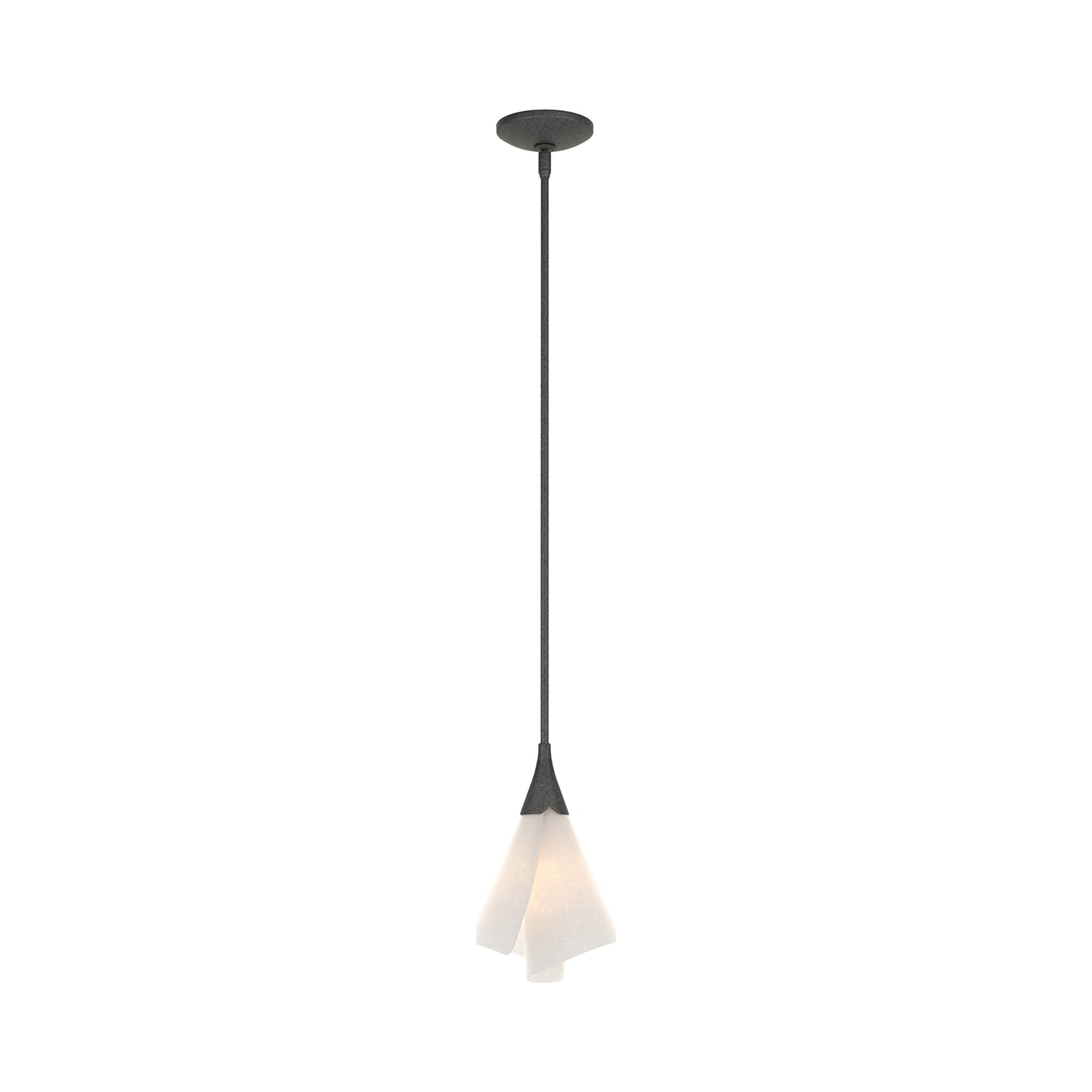 Mobius Single Mini Pendant Light in Natural Iron.