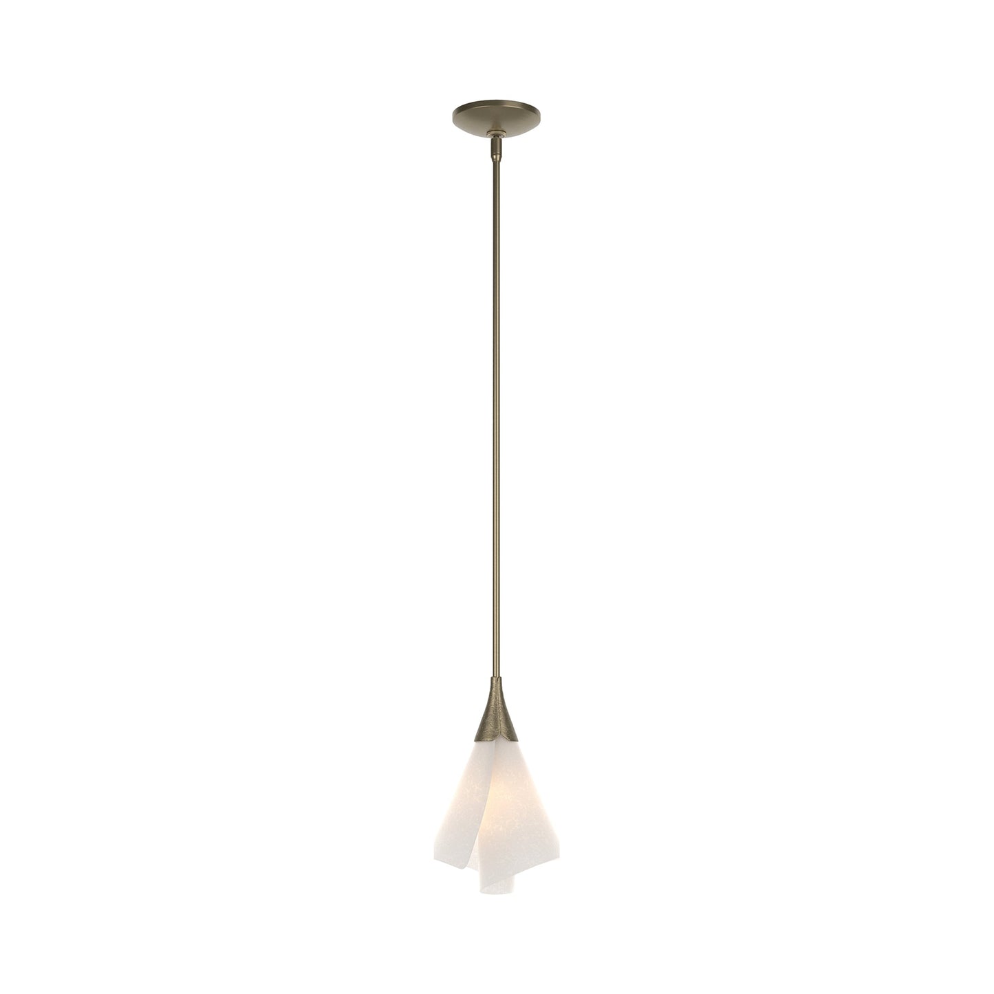 Mobius Single Mini Pendant Light in Soft Gold.