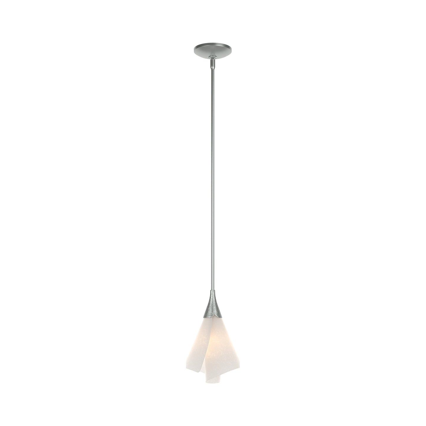 Mobius Single Mini Pendant Light in Vintage Platinum.