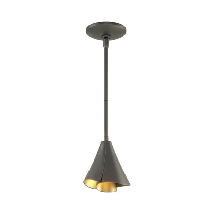 Mobius Steel Shade Pendant Light in Black.