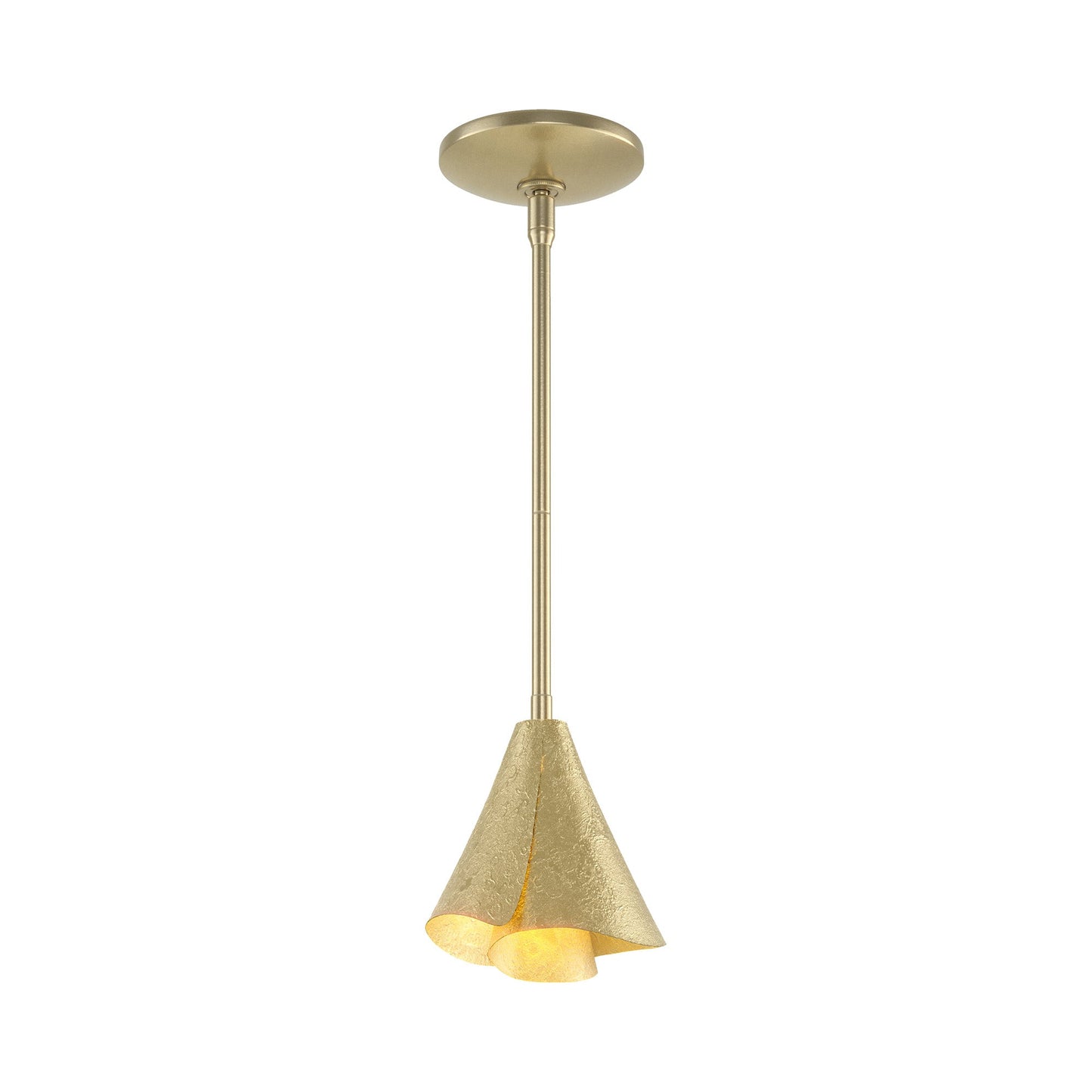 Mobius Steel Shade Pendant Light in Modern Brass.