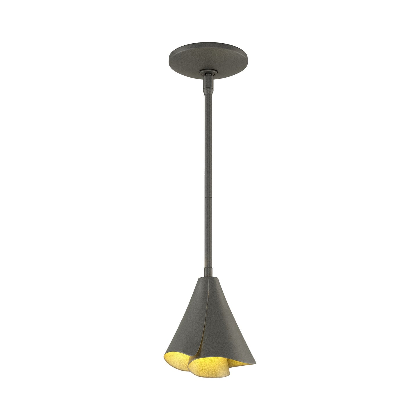 Mobius Steel Shade Pendant Light in Natural Iron.
