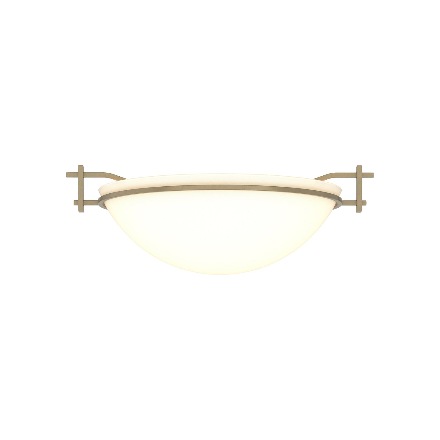 Moonband Semi Flush Mount Ceiling Light in Soft Gold (Small/Opal Glass).