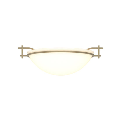 Moonband Semi Flush Mount Ceiling Light in Soft Gold (Small/Opal Glass).