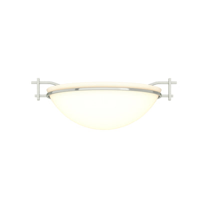 Moonband Semi Flush Mount Ceiling Light in Sterling (Small/Opal Glass).