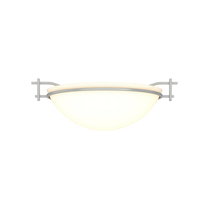 Moonband Semi Flush Mount Ceiling Light in Vintage Platinum (Small/Opal Glass).