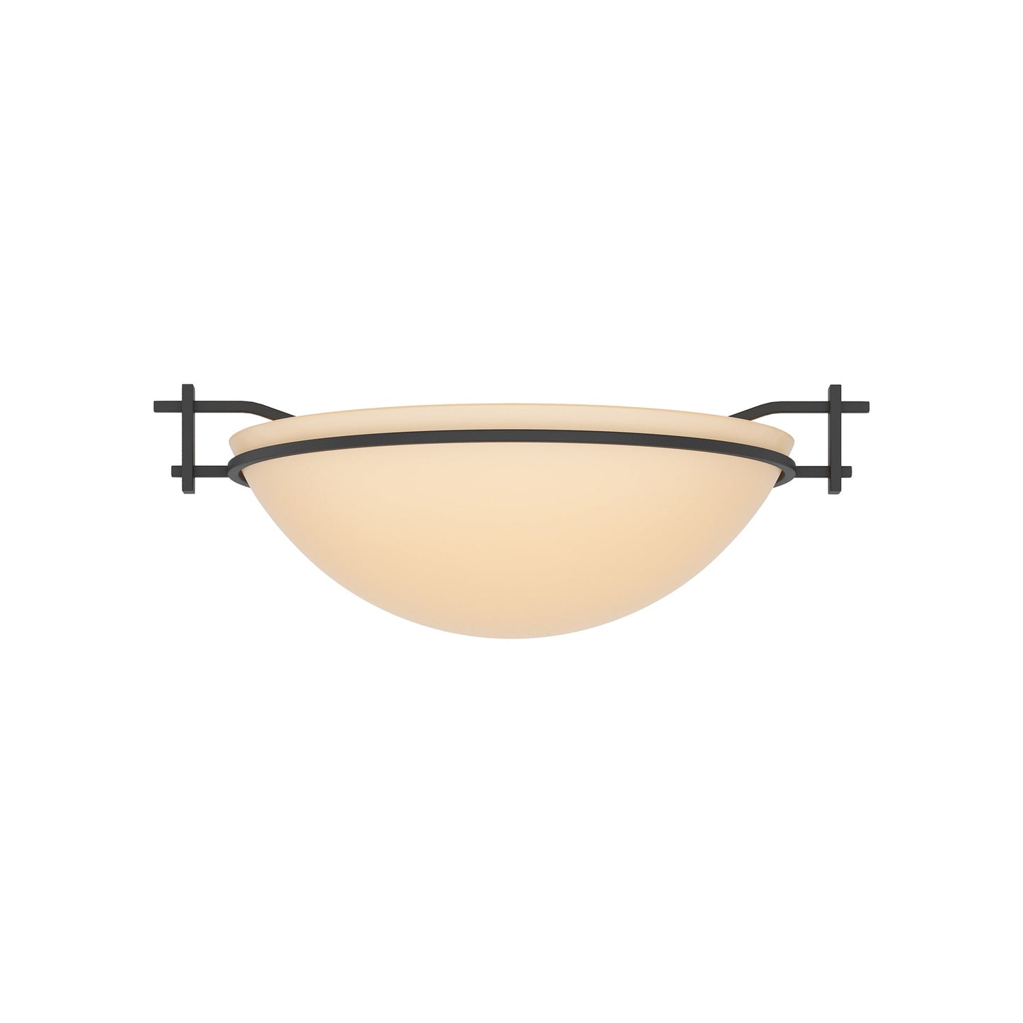 Moonband Semi Flush Mount Ceiling Light in Black (Small/Sand Glass).