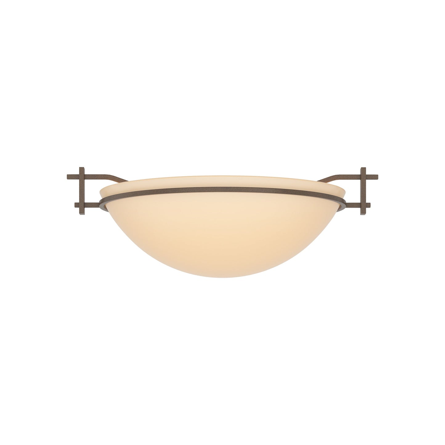 Moonband Semi Flush Mount Ceiling Light in Bronze (Small/Sand Glass).