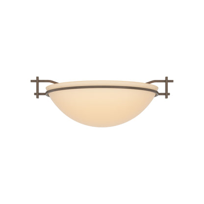 Moonband Semi Flush Mount Ceiling Light in Bronze (Small/Sand Glass).