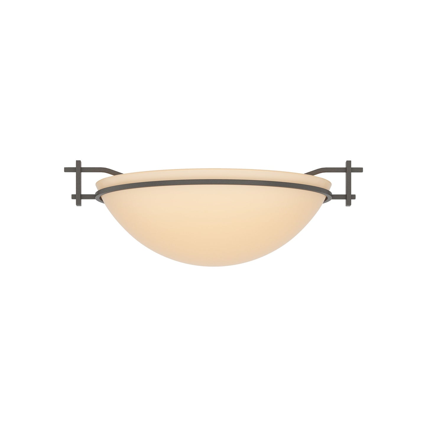 Moonband Semi Flush Mount Ceiling Light in Dark Smoke (Small/Sand Glass).
