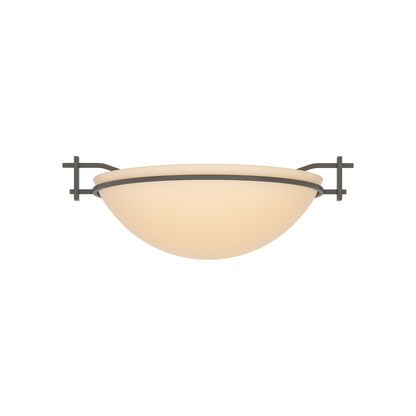 Moonband Semi Flush Mount Ceiling Light in Dark Smoke (Small/Sand Glass).