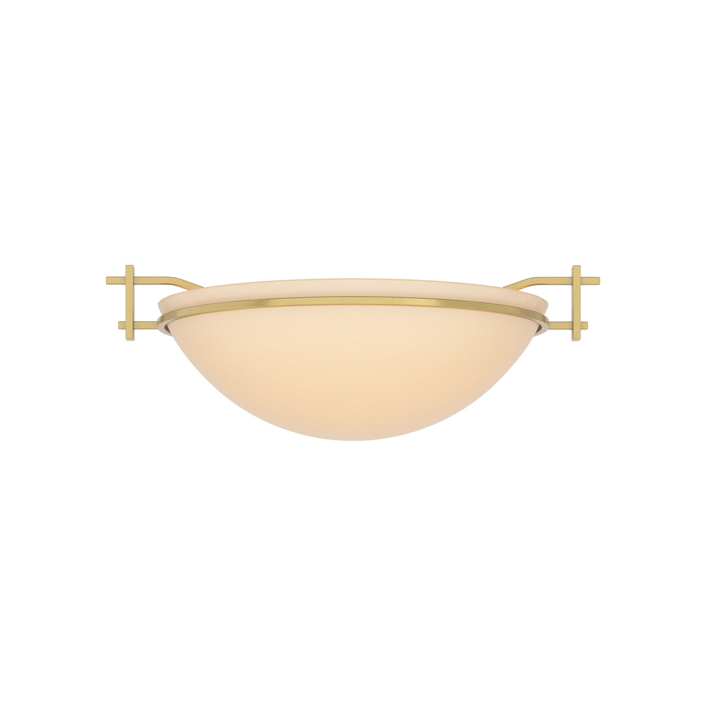 Moonband Semi Flush Mount Ceiling Light in Modern Brass (Small/Sand Glass).