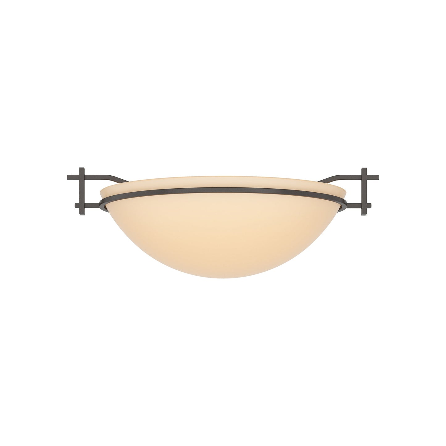 Moonband Semi Flush Mount Ceiling Light in Oil Rubbed Bronze (Small/Sand Glass).