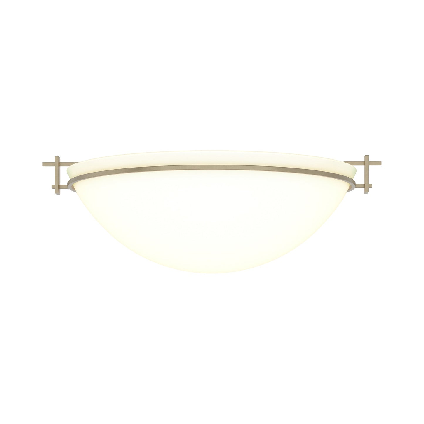 Moonband Semi Flush Mount Ceiling Light in Soft Gold (Large/Opal Glass).