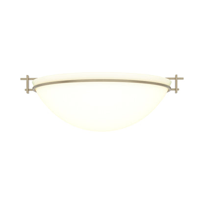 Moonband Semi Flush Mount Ceiling Light in Soft Gold (Large/Opal Glass).