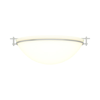 Moonband Semi Flush Mount Ceiling Light in Vintage Platinum (Large/Opal Glass).