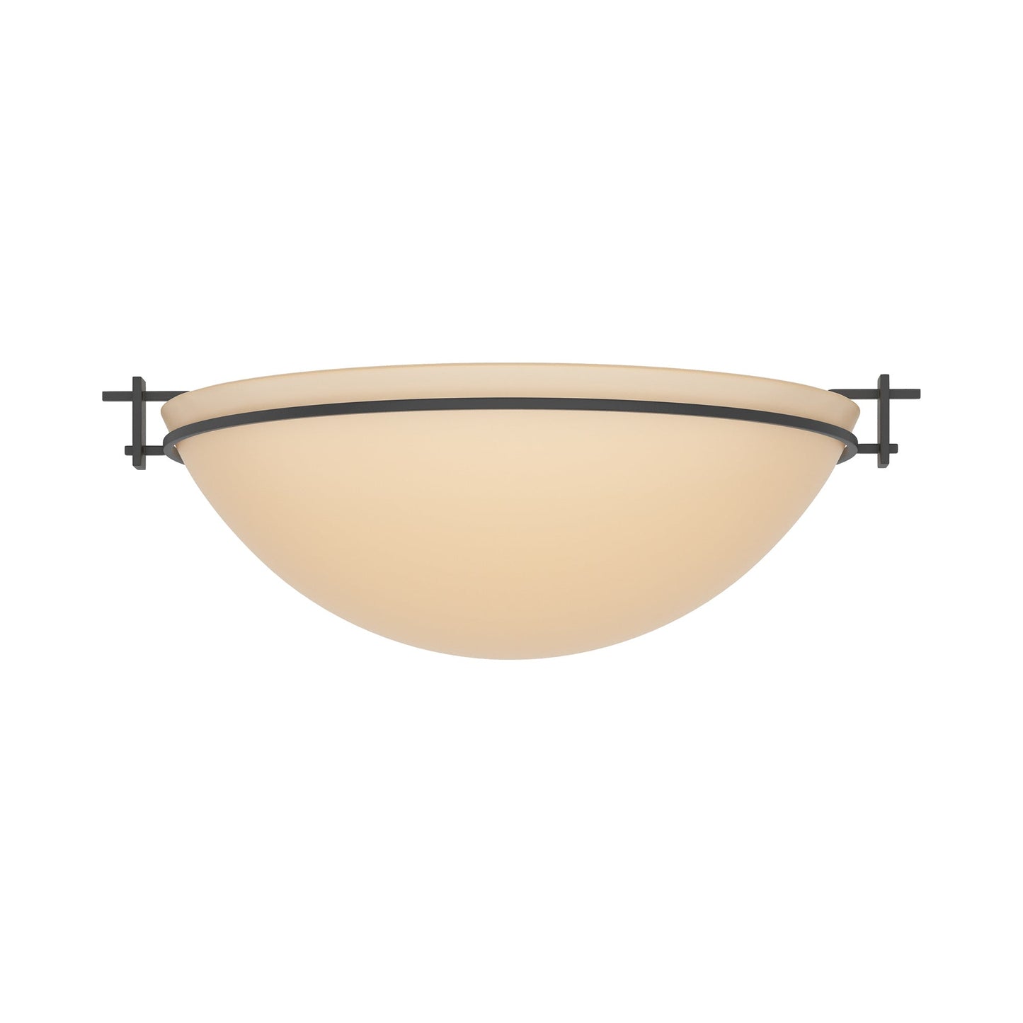 Moonband Semi Flush Mount Ceiling Light in Black (Large/Sand Glass).