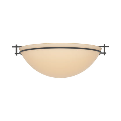 Moonband Semi Flush Mount Ceiling Light in Black (Large/Sand Glass).