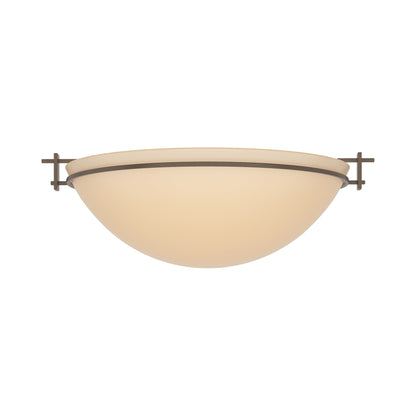 Moonband Semi Flush Mount Ceiling Light in Bronze (Large/Sand Glass).