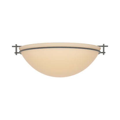 Moonband Semi Flush Mount Ceiling Light in Natural Iron (Large/Sand Glass).