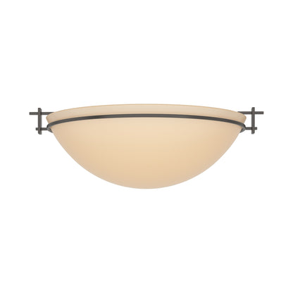 Moonband Semi Flush Mount Ceiling Light in Oil Rubbed Bronze (Large/Sand Glass).