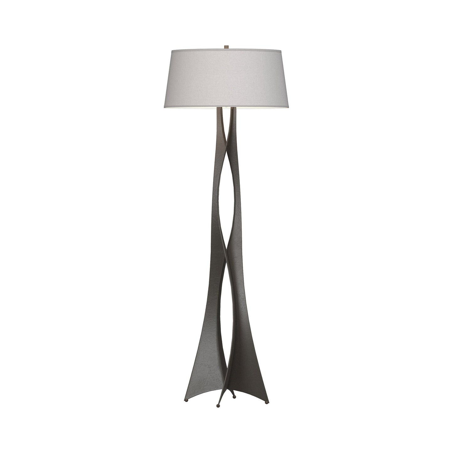 Moreau Floor Lamp in Dark Smoke (Flax).