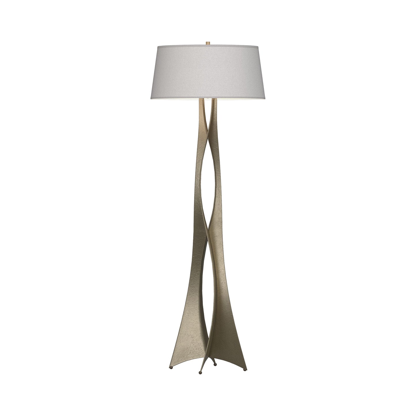 Moreau Floor Lamp in Soft Gold (Flax).