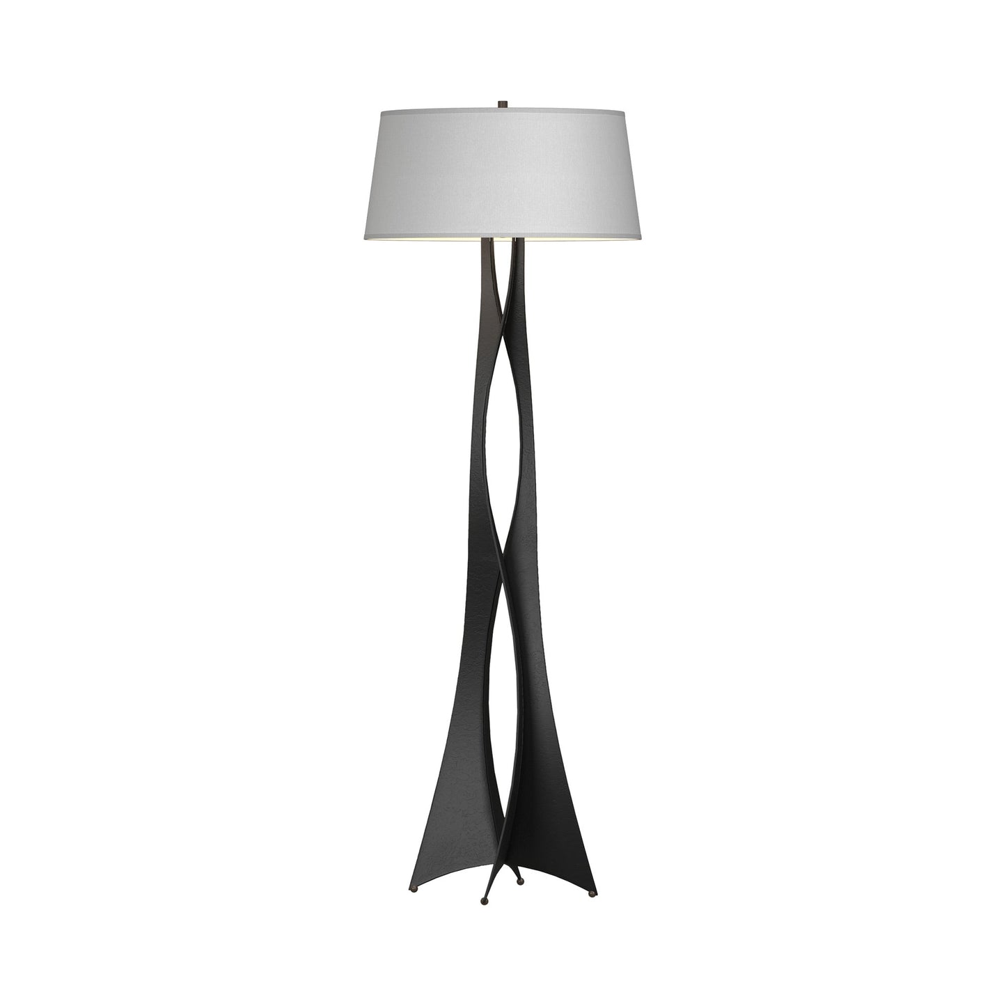Moreau Floor Lamp in Black (Natural Anna).