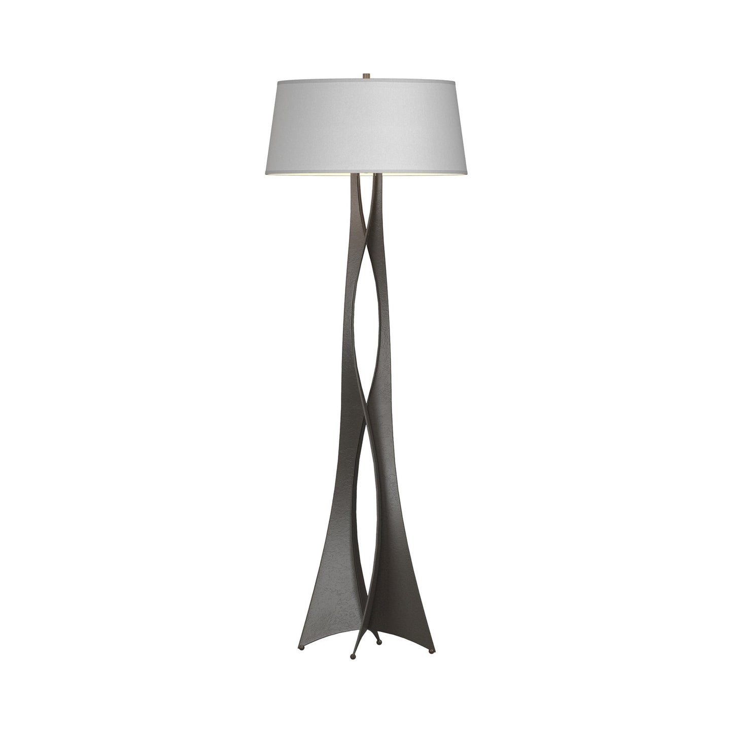 Moreau Floor Lamp in Dark Smoke (Natural Anna).