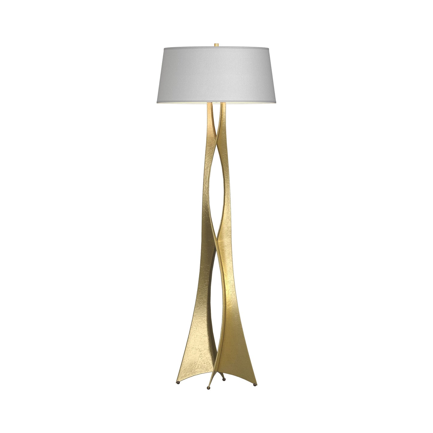 Moreau Floor Lamp in Modern Brass (Natural Anna).