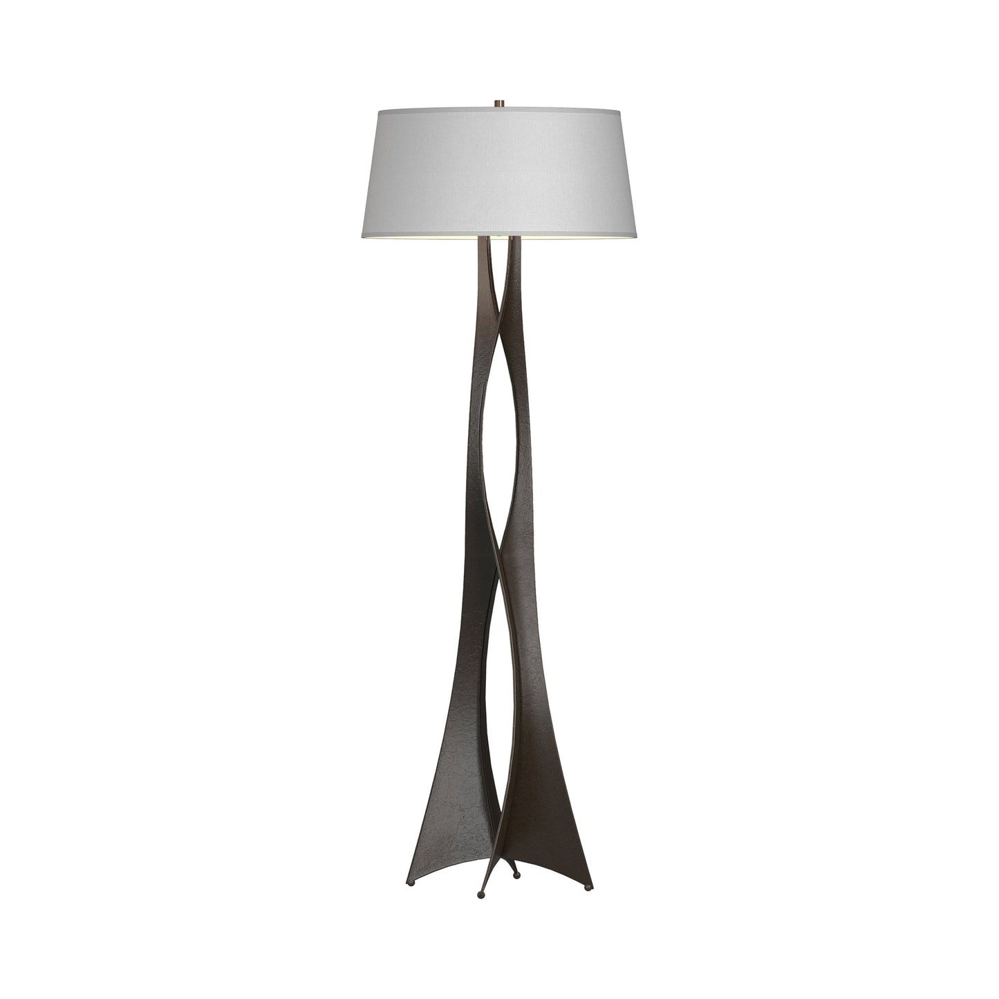 Moreau Floor Lamp in Oil Rubbed Bronze (Natural Anna).