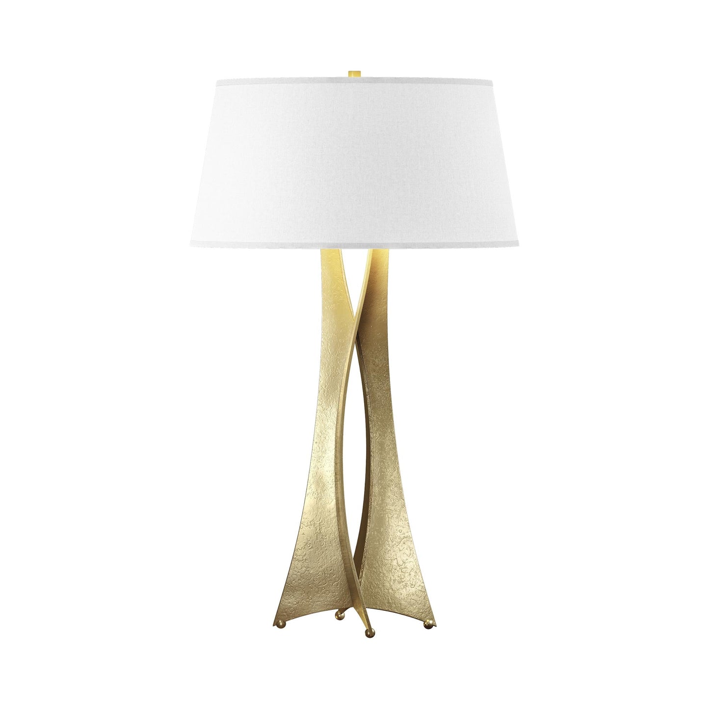 Moreau Tall Table Lamp in Modern Brass (Flax).
