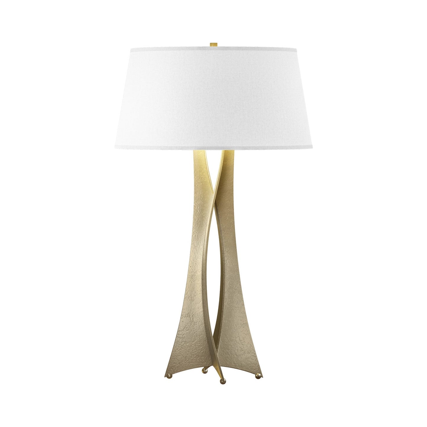 Moreau Tall Table Lamp in Soft Gold (Flax).