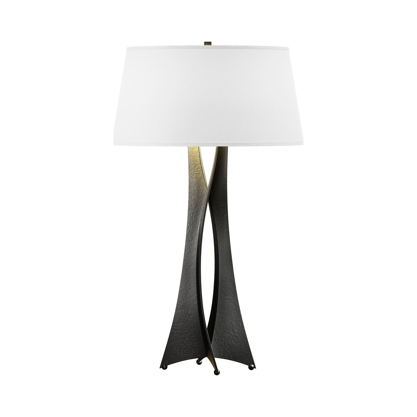 Moreau Tall Table Lamp in Black (Natural Anna).