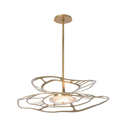 Muse LED Pendant Light in Modern Brass (Large).