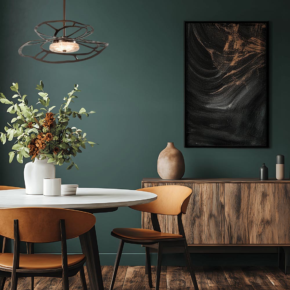 Muse LED Pendant Light in living room.