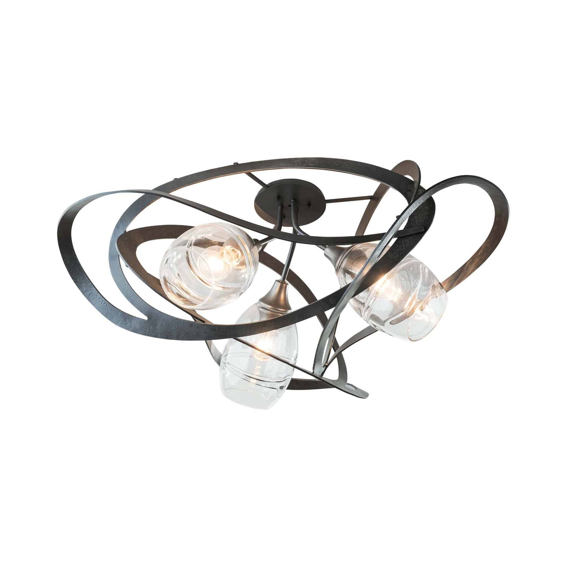 Nest Semi Flush Mount Ceiling Light in Dark Smoke.