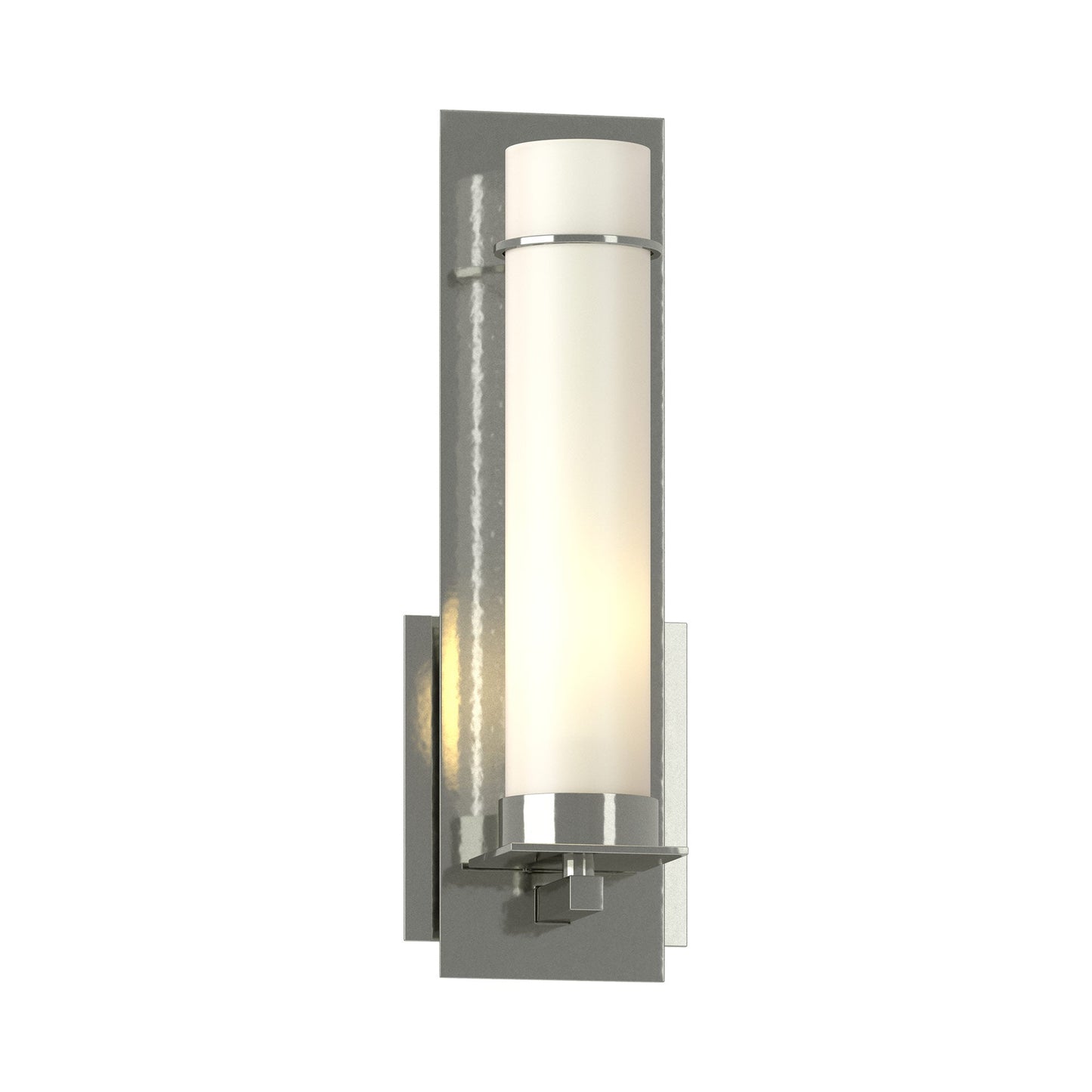 New Town Bath Wall Light in Sterling (Opal Glass).
