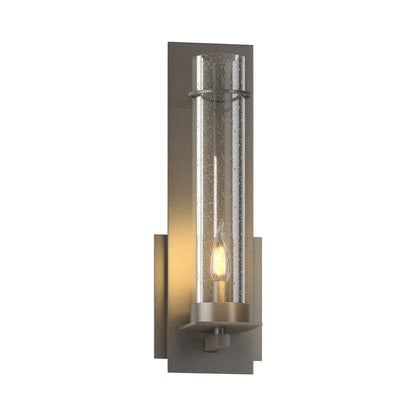 New Town Bath Wall Light in Dark Smoke (Seeded Clear Glass).