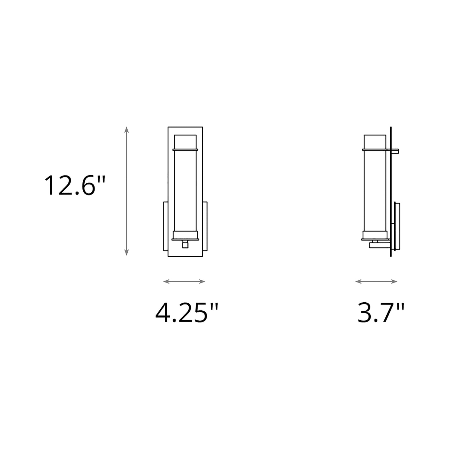 New Town Bath Wall Light - line drawing.