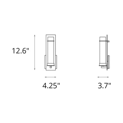 New Town Bath Wall Light - line drawing.