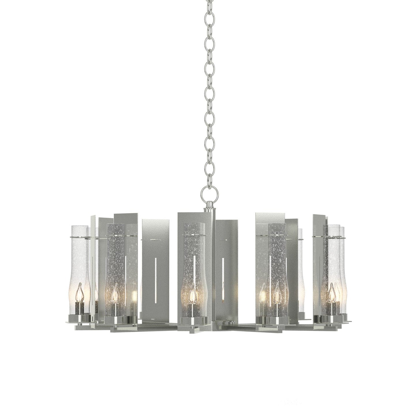 New Town Chandelier in Sterling.
