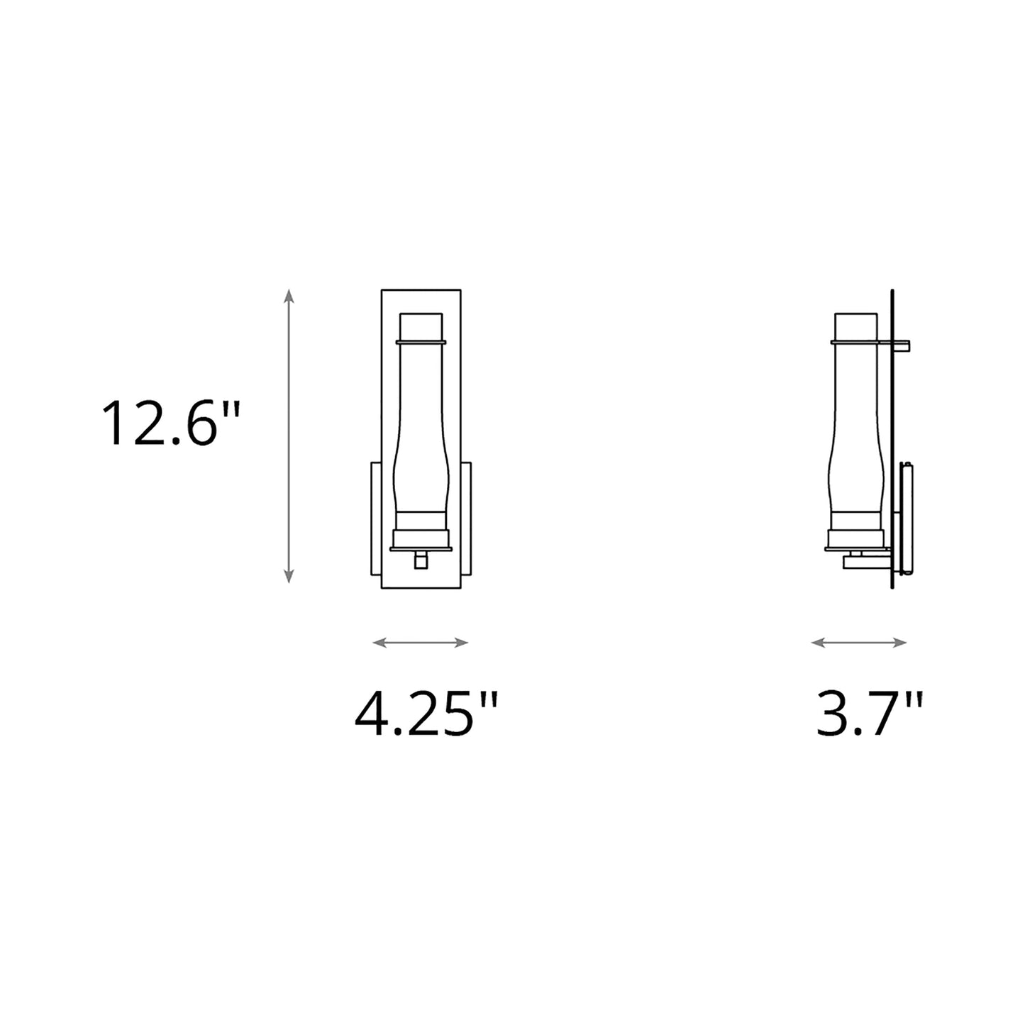 New Town Wall Light - line drawing.