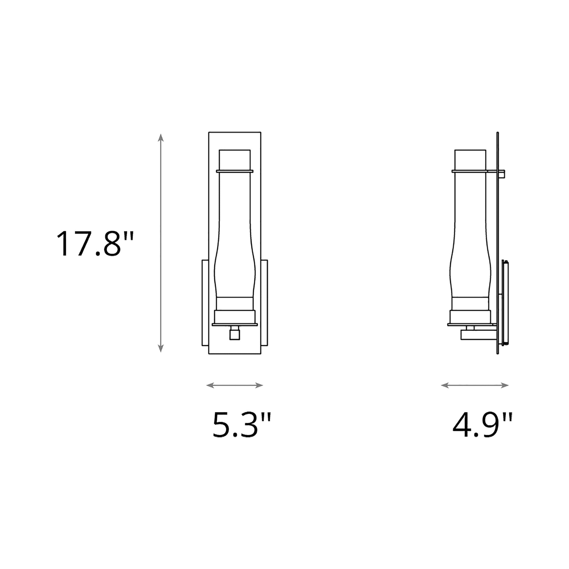 New Town Wall Light - line drawing.